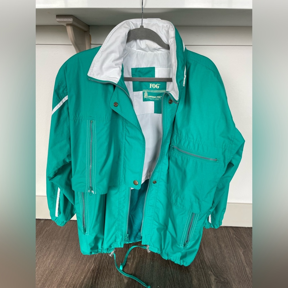Vintage 90s London Fog Zip Hood Windbreaker Jacket